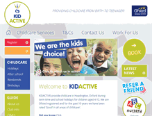 Tablet Screenshot of kidactiveclubs.co.uk